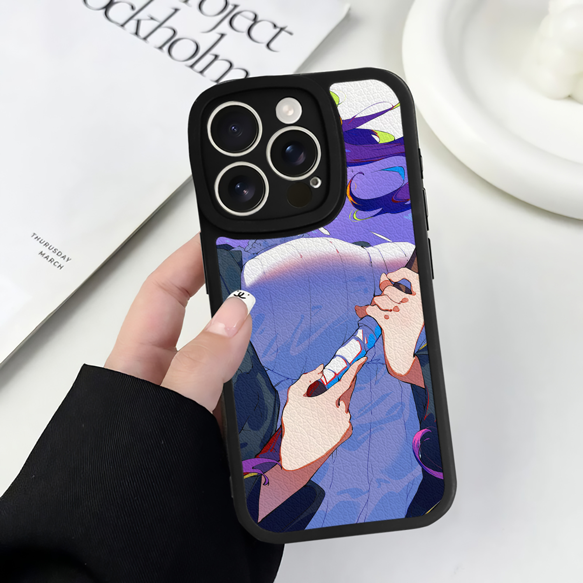 （画像用） 葬送のフリーレン Frieren 【iPhone 16シリーズ対応】シリコンスマホケース（レザー調） 材質：シリコン